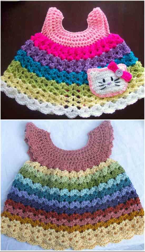 Crochet Angel Wing Baby Dress 