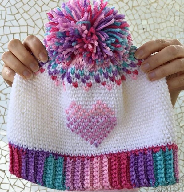 Heart Hat For a Toddler