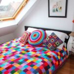 Coloured Grandmother Square Blanket Pattern